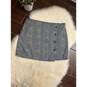 Joe Boxer black/white plaid winter wrap skirt sz 2x NWT